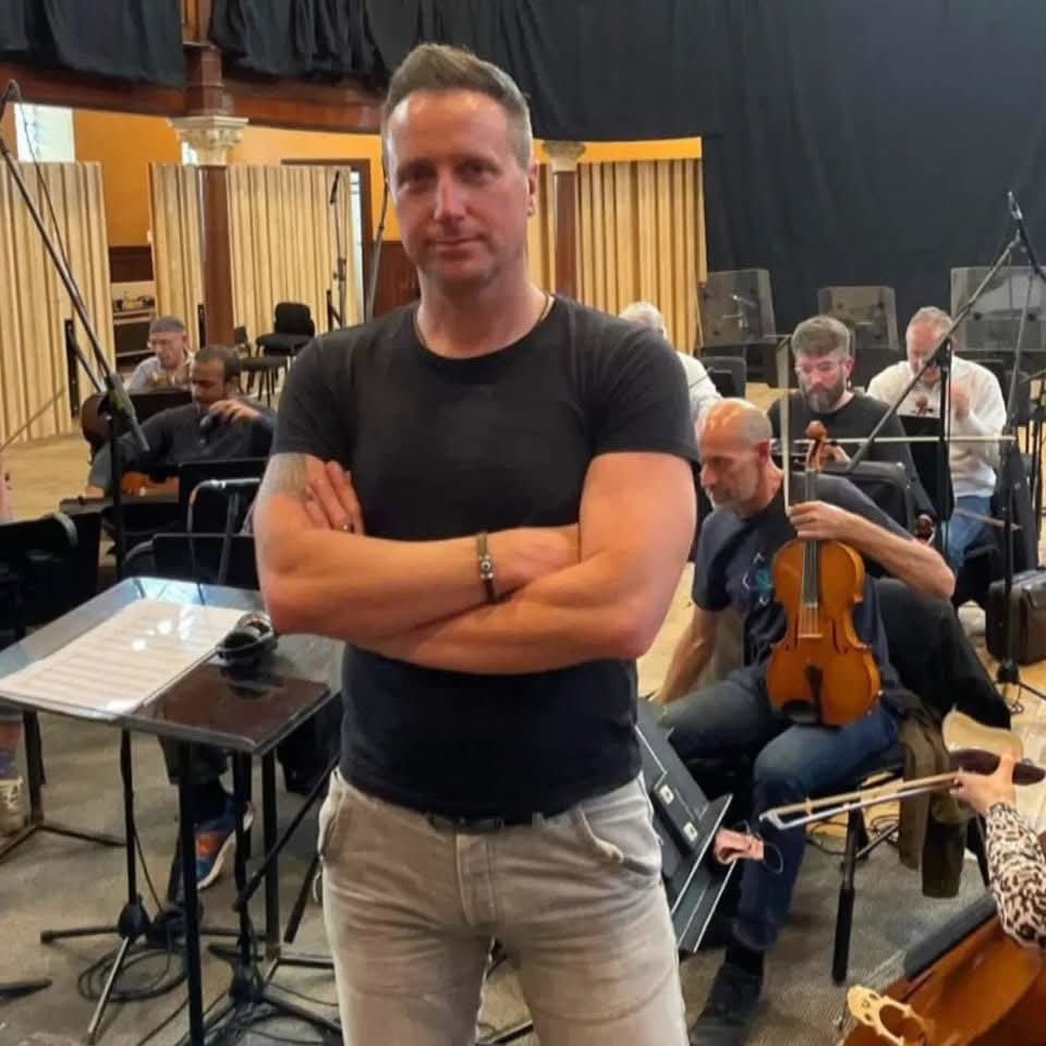 James Everett at an orchestral recording session